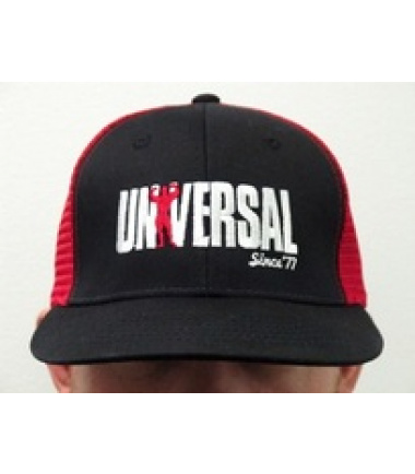 Universal Red & Black Snapback Mesh Hat