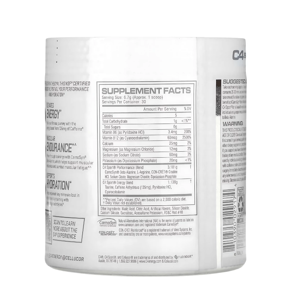 Cellucor C4 Sport Pre-Workout (30 servings) - Image 3